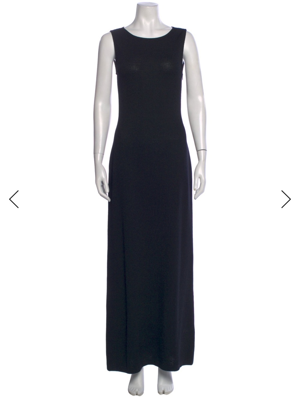 St. John Black Sleeveless Maxi Dress USA 6